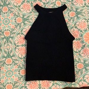 Black sweater crop top (express)